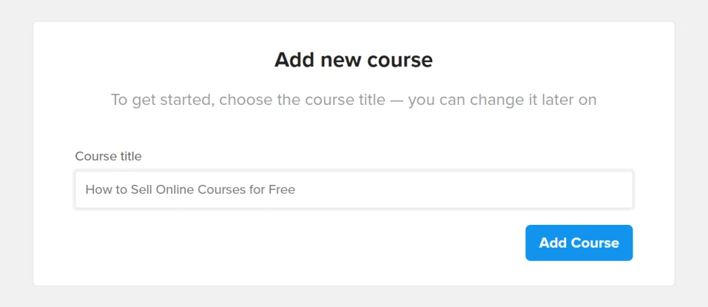 Add a new course in Payhip